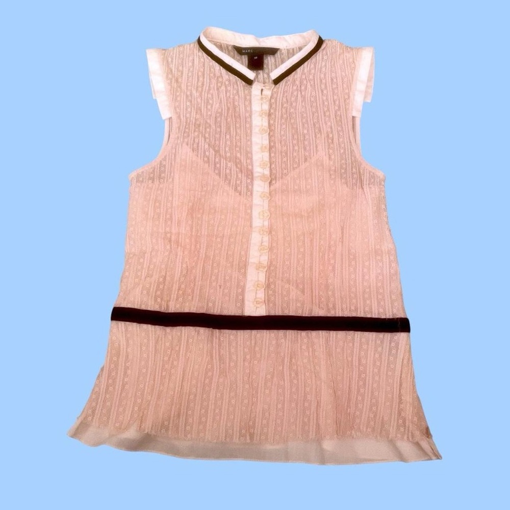 Marc Jacobs Twee Pink Lace Sleeveless Top